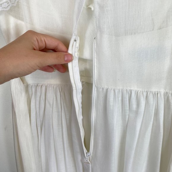Vintage Gunne Sax by Jessica Mcclintock Lace Wedding/Prom Dress Off White Size 9 - Picture 9 of 11